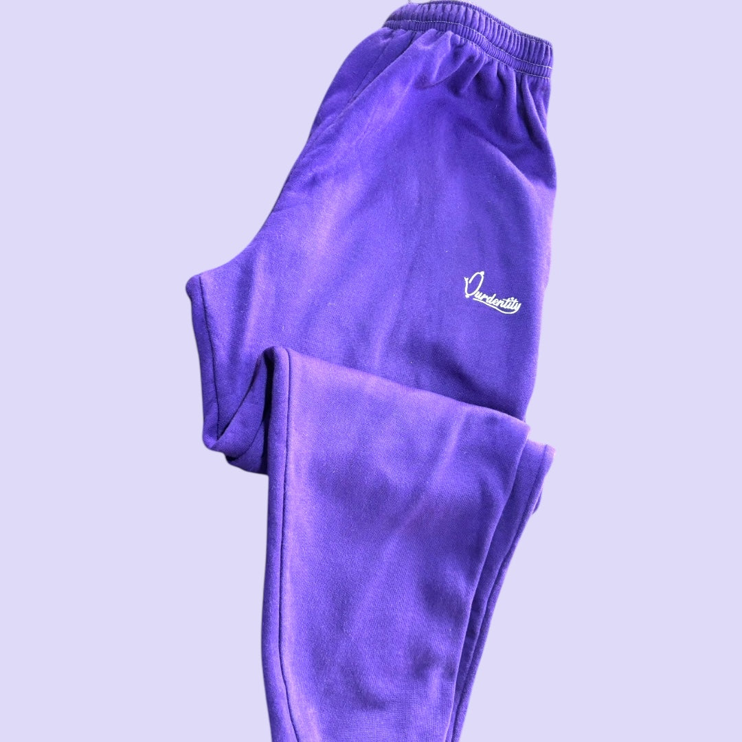 Purple Cuffed Tracksuit Bottoms
