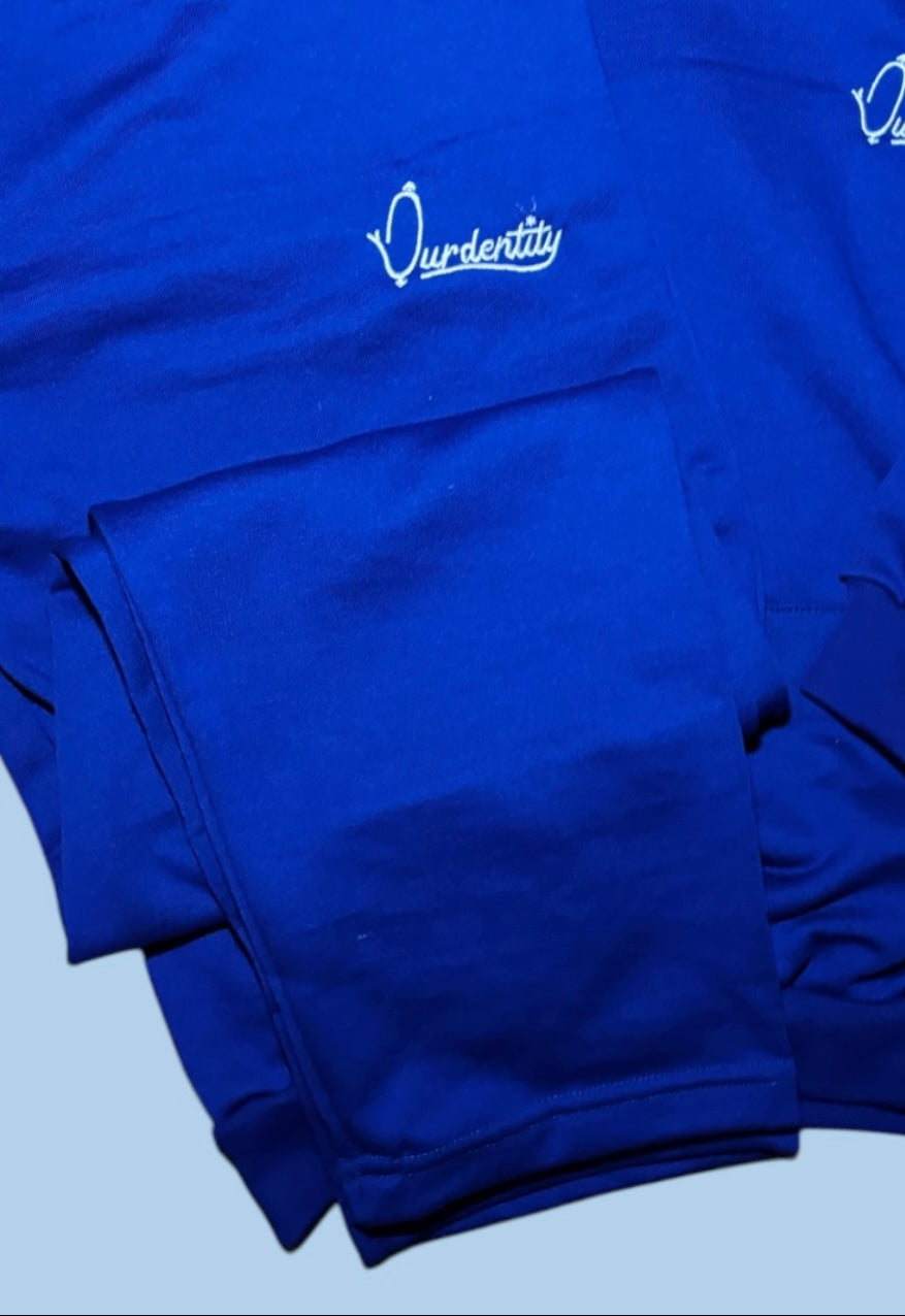 Royal Blue Open Ankle Tracksuit Bottoms