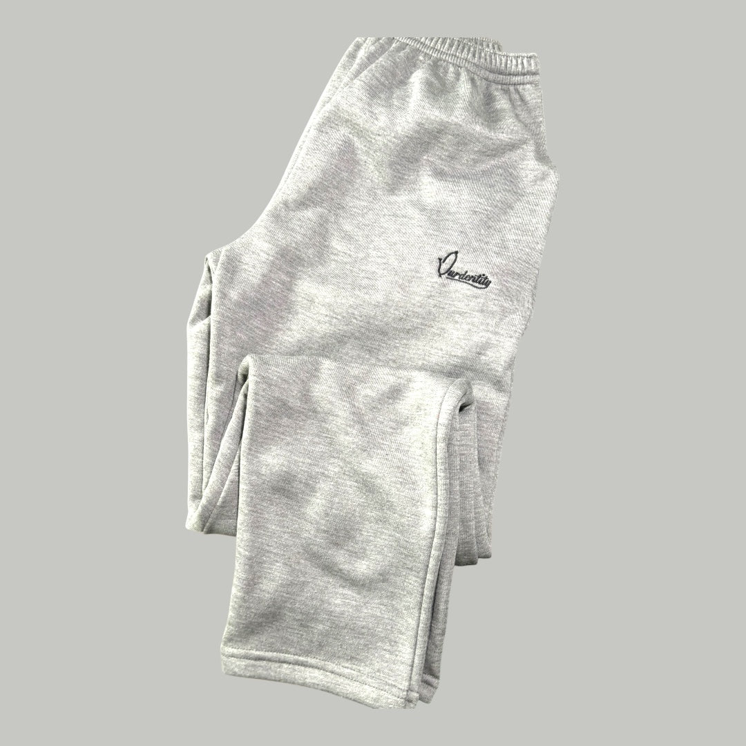Silver Grey Open Ankle Tracksuit Bottoms