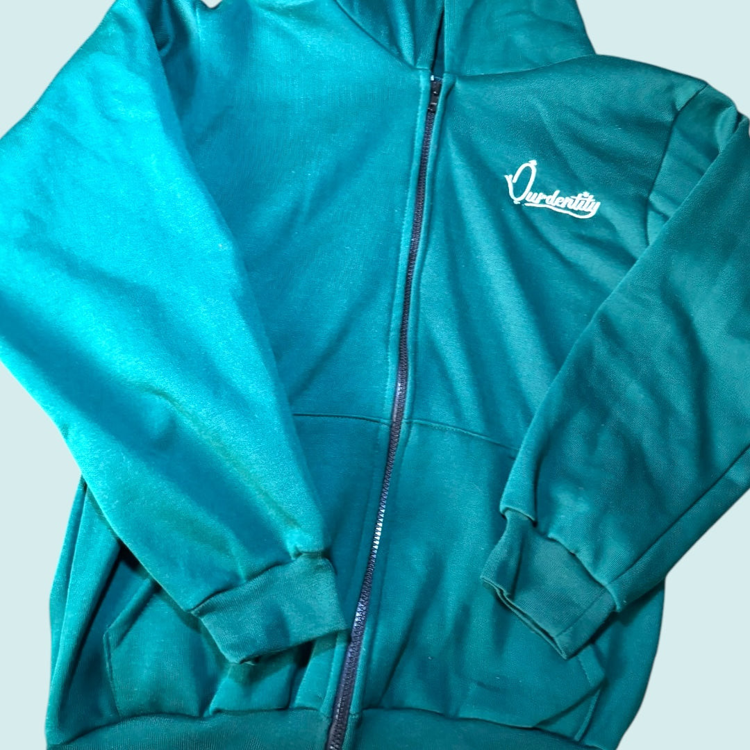 Forest Green Full Zip Hoodie