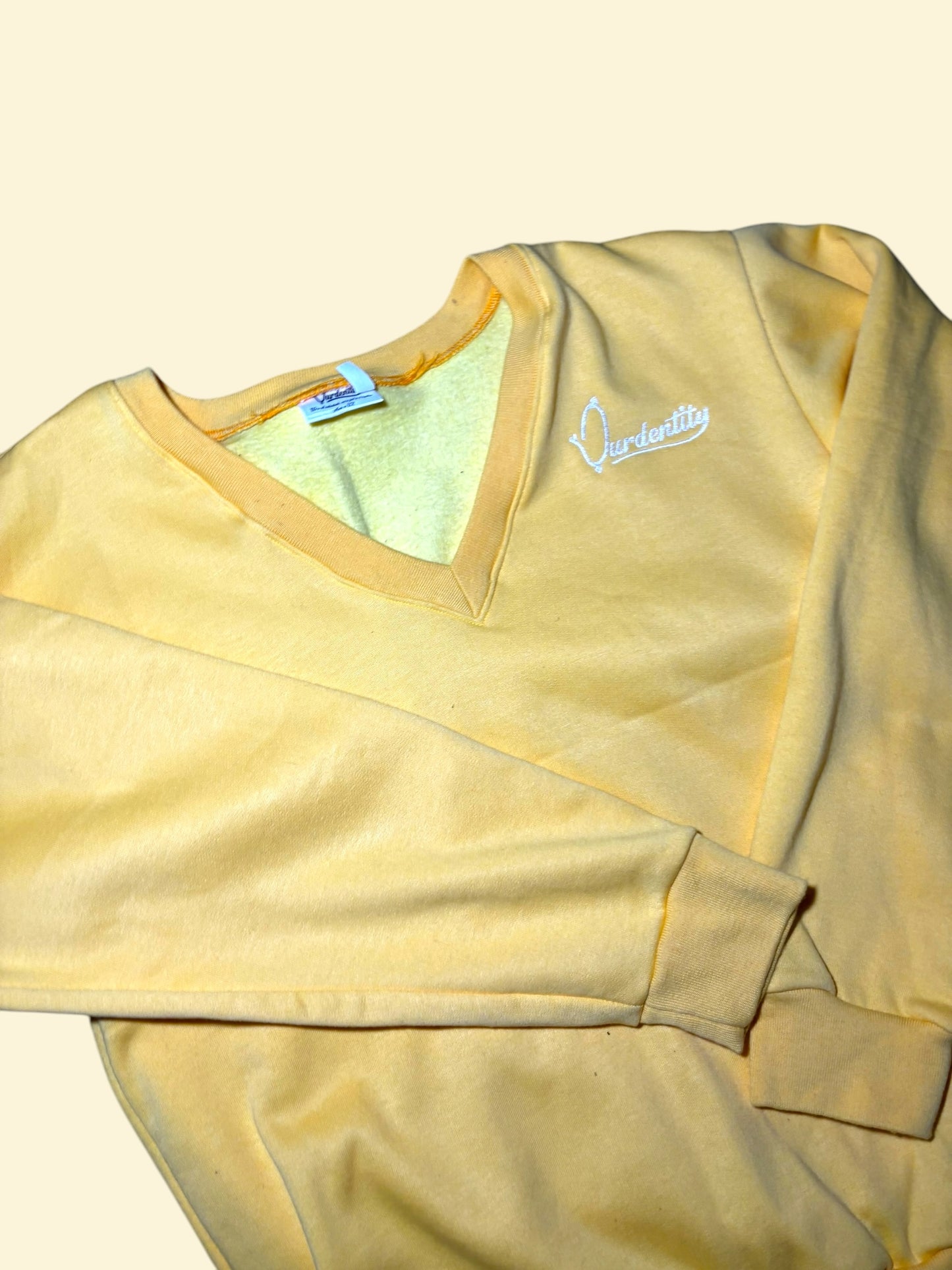 Yellow V Neck Jumper