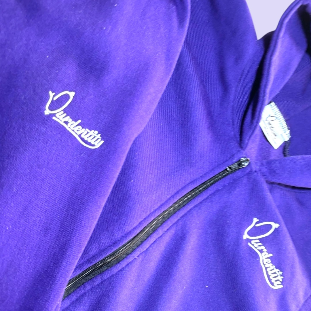 Purple Full Zip Cuff Bottom Tracksuit