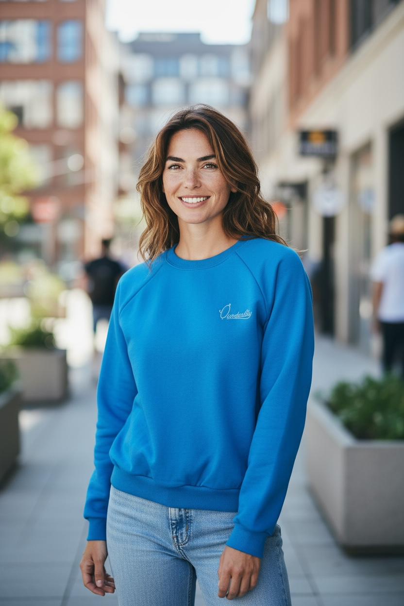 Sky blue Crew Neck Jumper