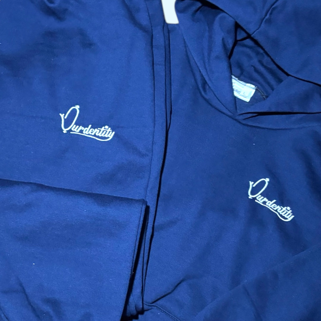 Navy Blue Overhead Cuff Bottom Tracksuit