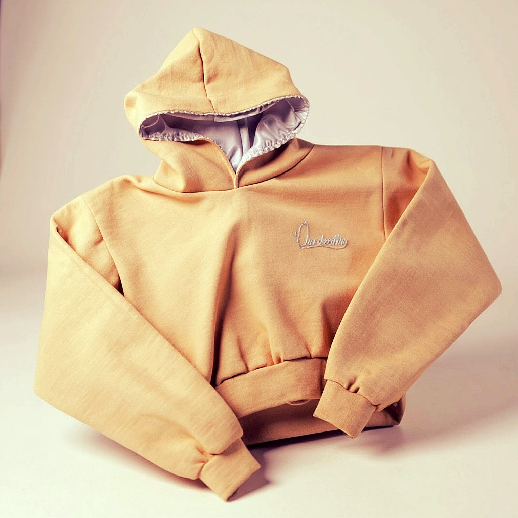 Caramel Crop Overhead Hoodie