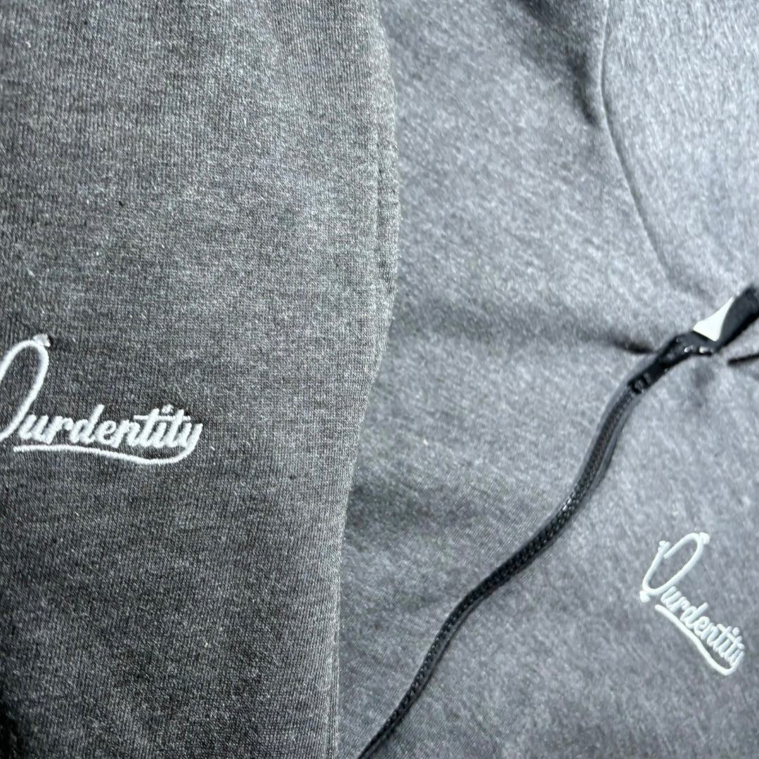 Raven Grey Full Zip Cuff Bottom Tracksuit