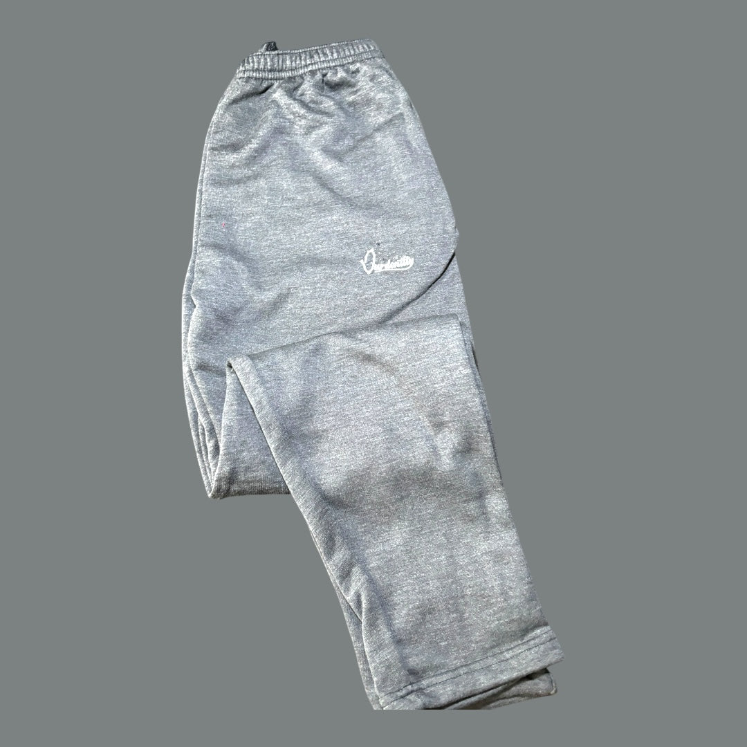 Smoke Grey Overhead Tracksuit with Satin Lined hood and Open Ankle Bottoms