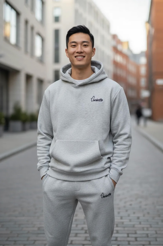 Silver Grey Overhead Tracksuit with Open Ankle Bottoms