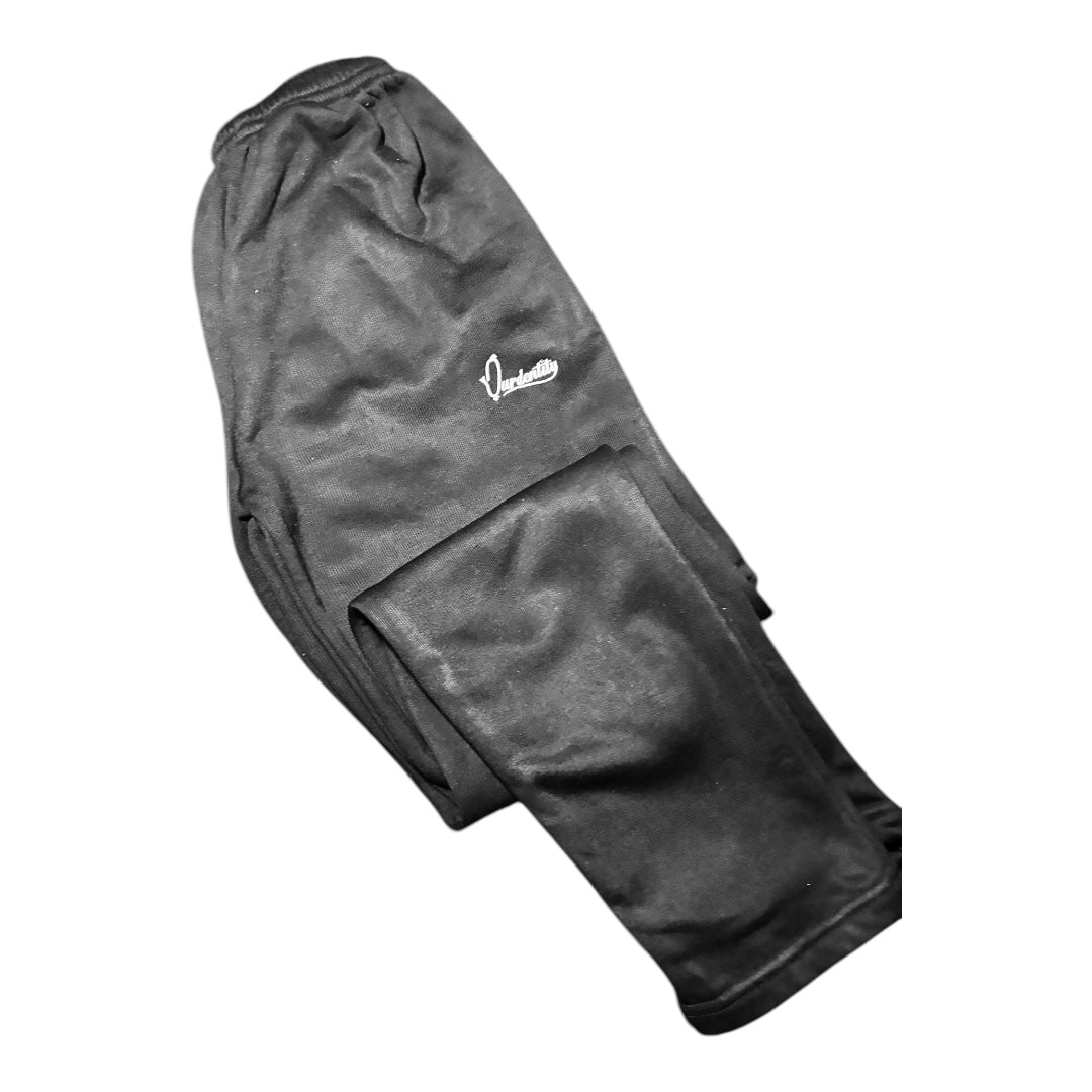 Black Open Ankle Tracksuit Bottoms
