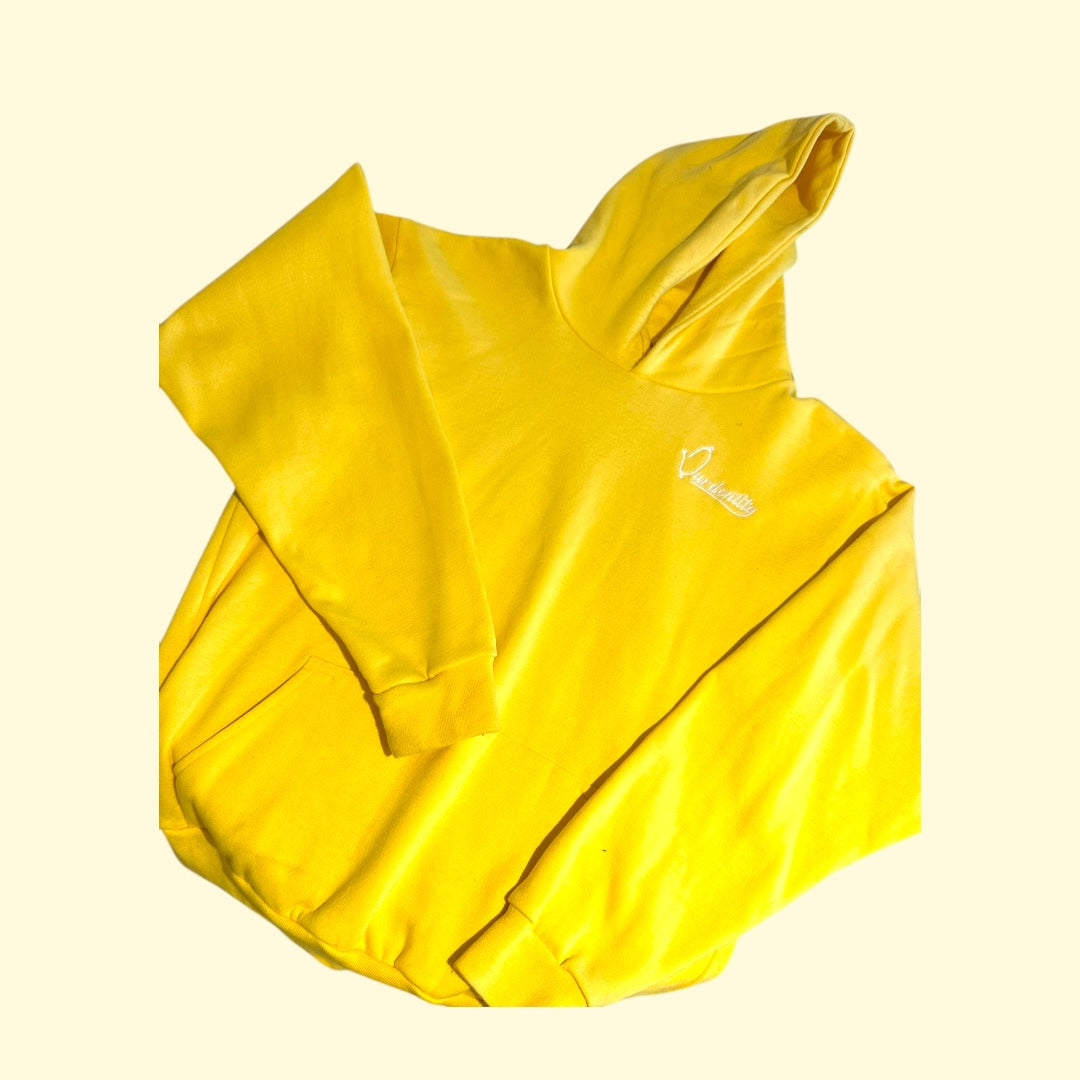 Yellow Overhead Tracksuit with Open Ankle Bottoms