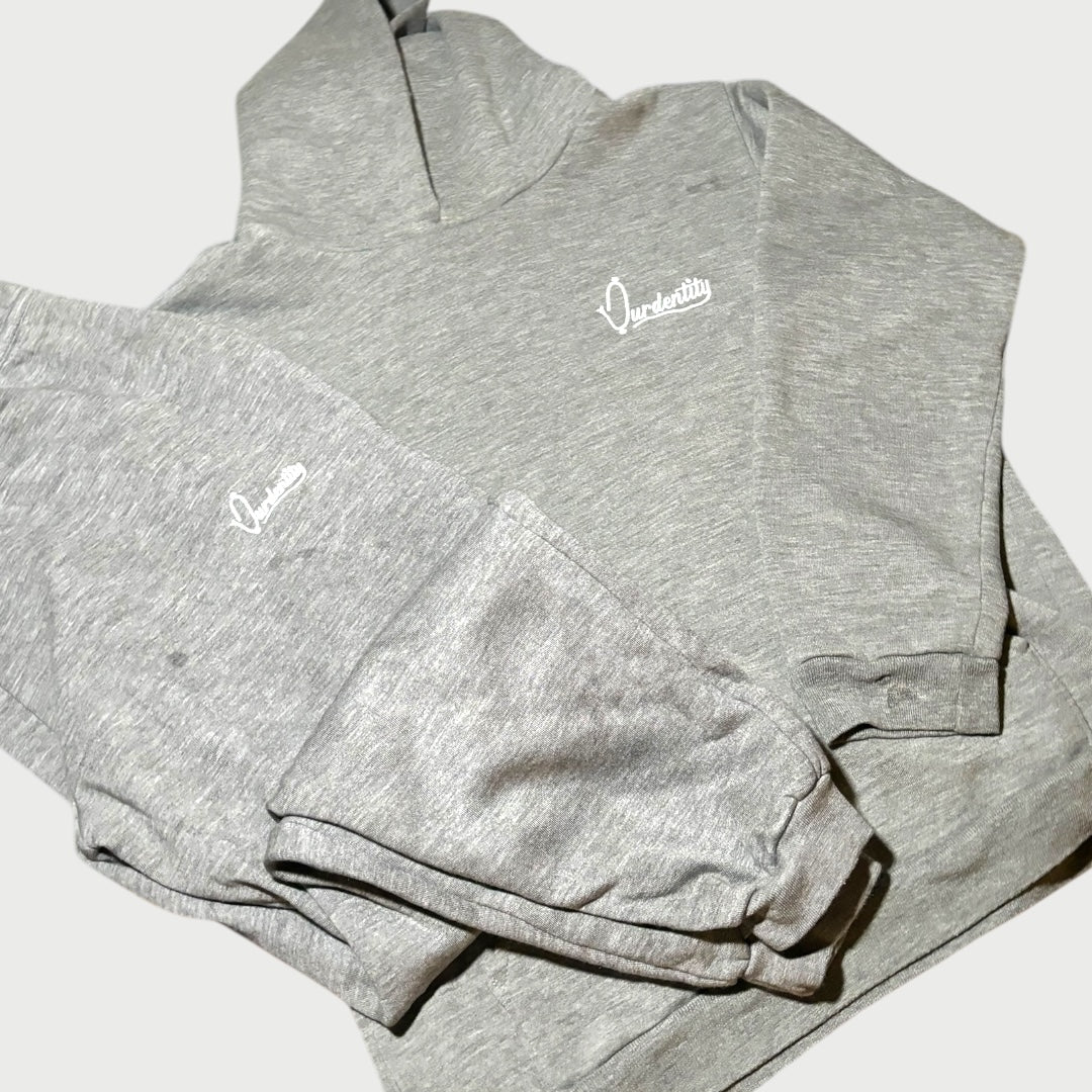 Smoke Grey Overhead Cuff Bottom Tracksuit