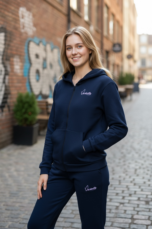 Navy Blue Full Zip Hoodie