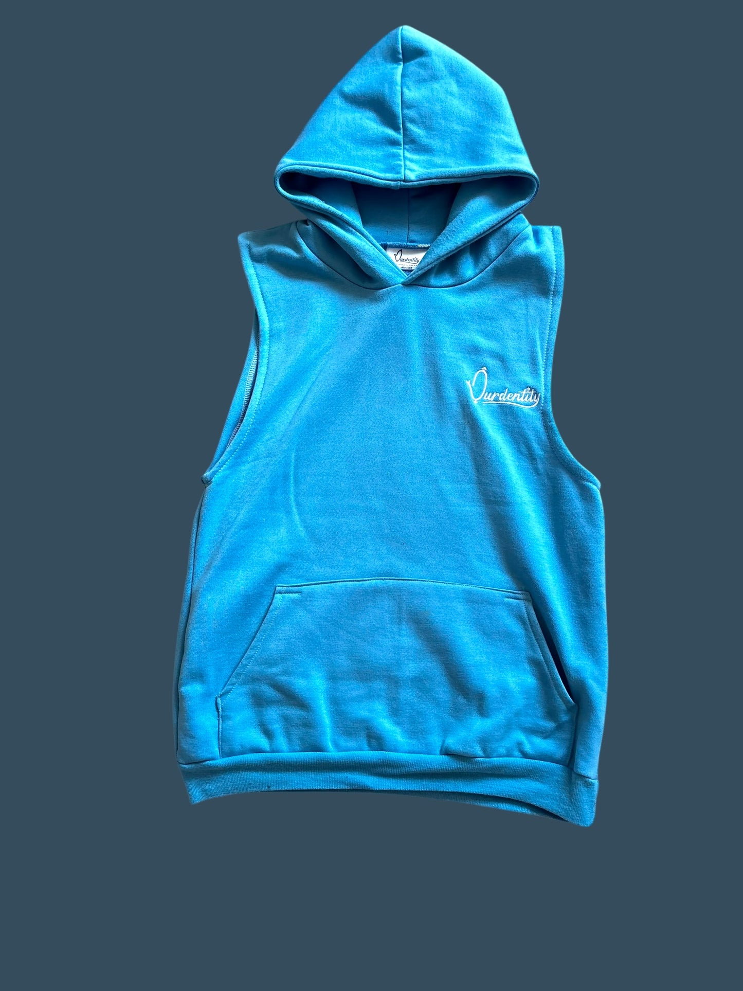 Sky Blue Sleeveless Hoodie