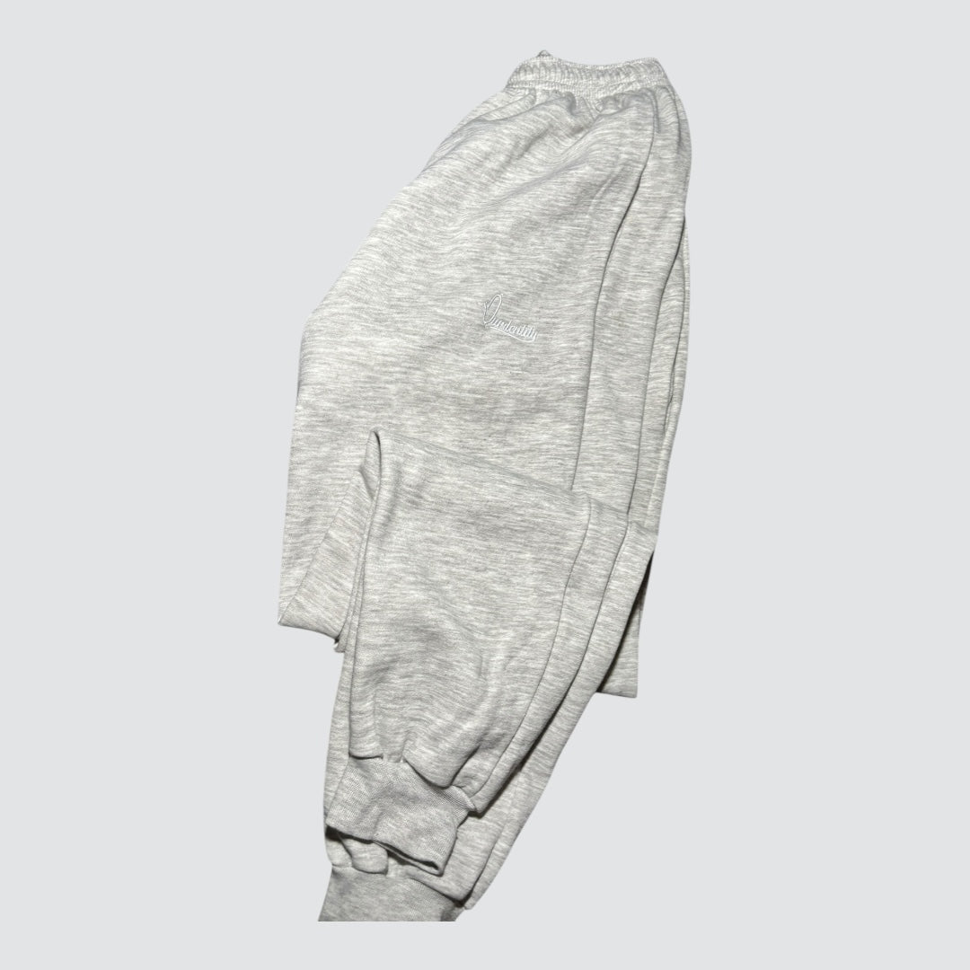 Smoke Grey Cuffed Tracksuit Bottoms