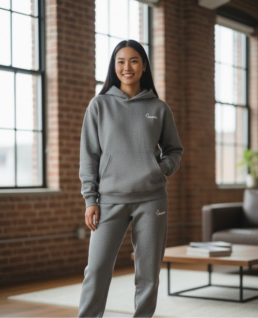 Raven Grey Overhead Tracksuit with Open Ankle Bottoms