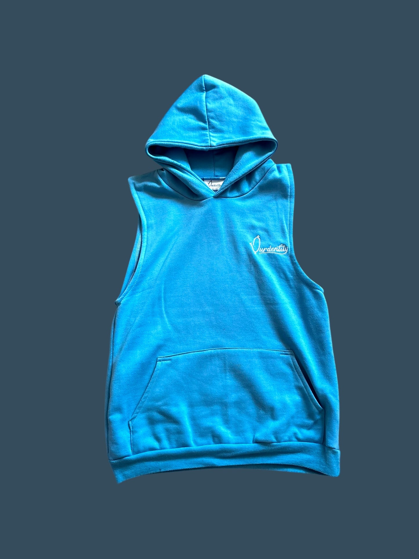 Sky Blue Sleeveless Hoodie