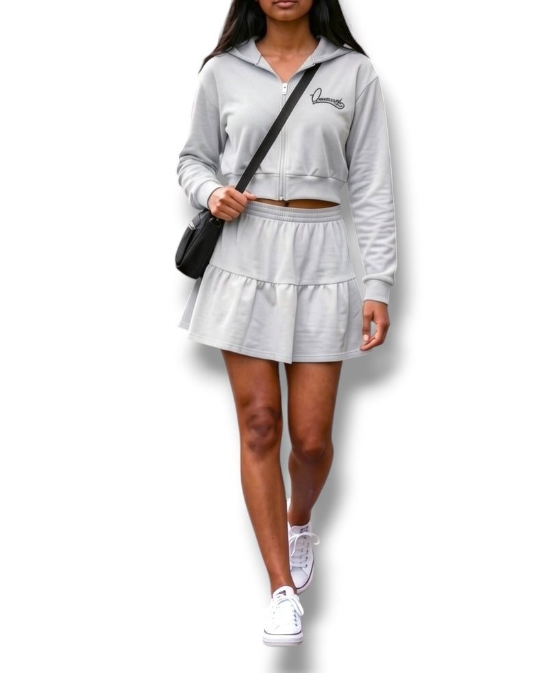 Silver Grey Rara Miniskirt