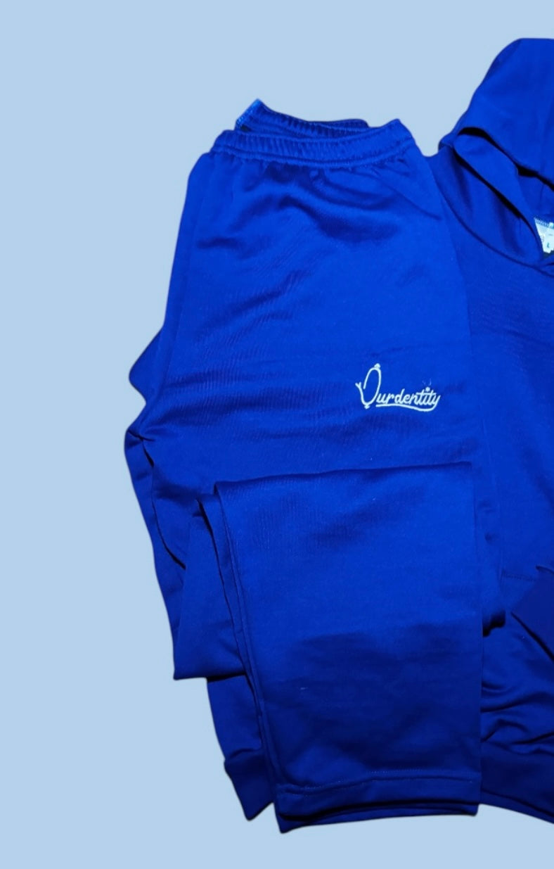 Royal Blue Open Ankle Tracksuit Bottoms