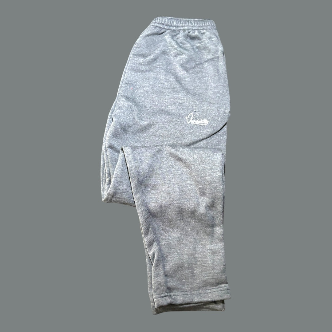 Smoke Grey Overhead Tracksuit with Satin Lined hood and Open Ankle Bottoms