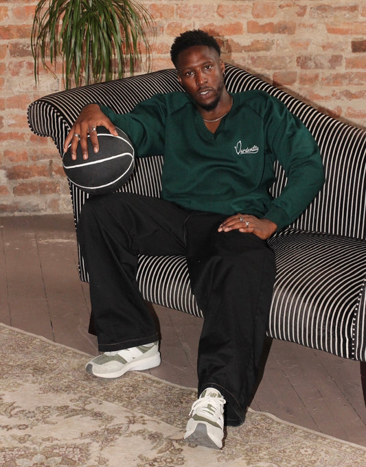 Forest Green V Neck Jumper