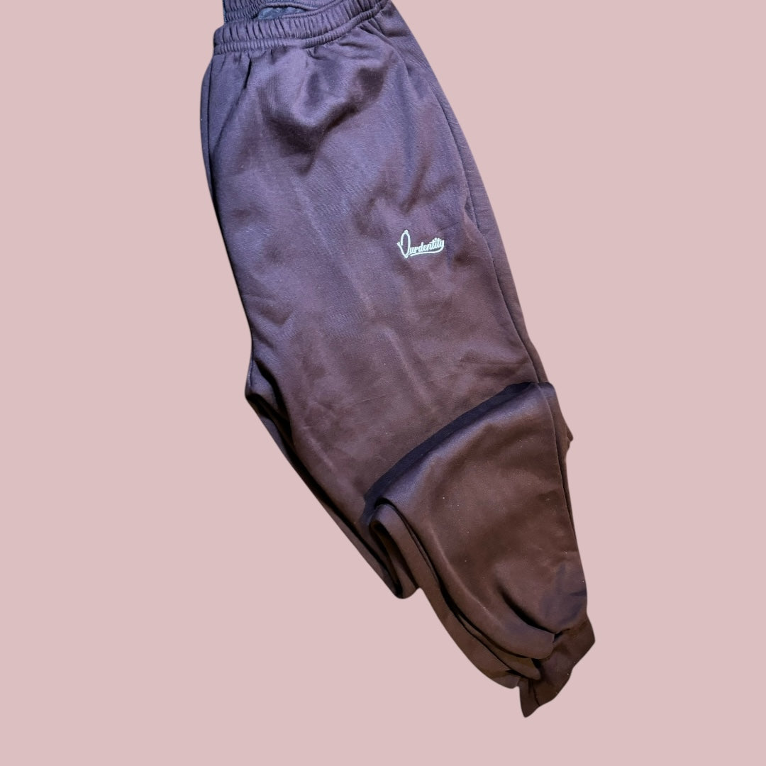 Brown Cuffed Tracksuit Bottoms