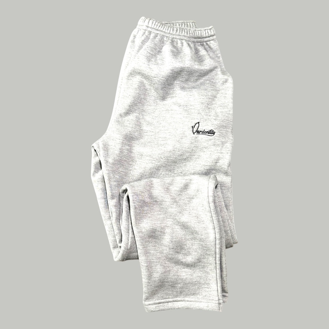 Silver Grey Open Ankle Tracksuit Bottoms