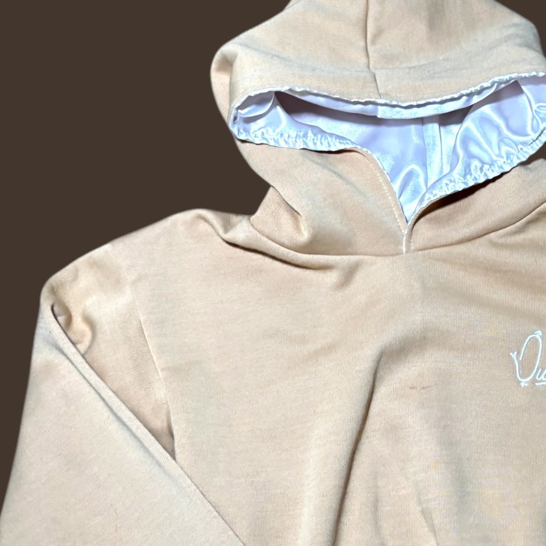 Caramel Crop Overhead Hoodie