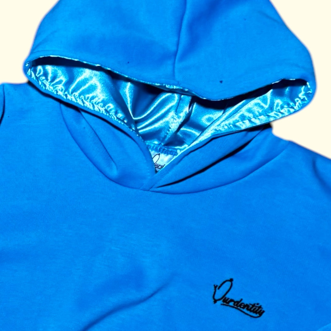 Sky Blue Crop Overhead Hoodie