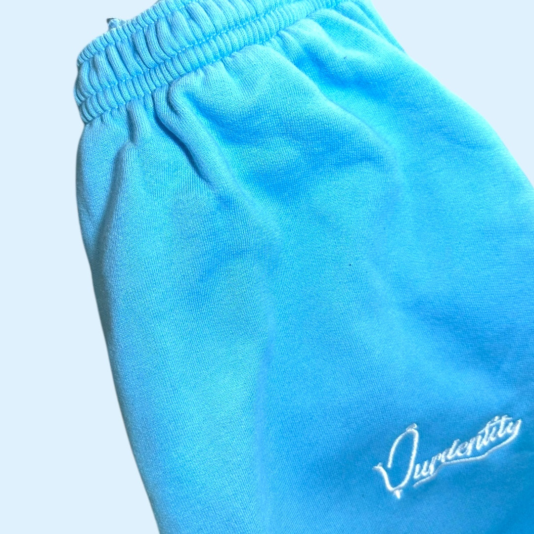 Sky Blue Cuffed Tracksuit Bottoms