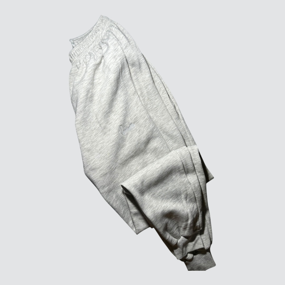 Silver Grey Cuffed Tracksuit Bottoms