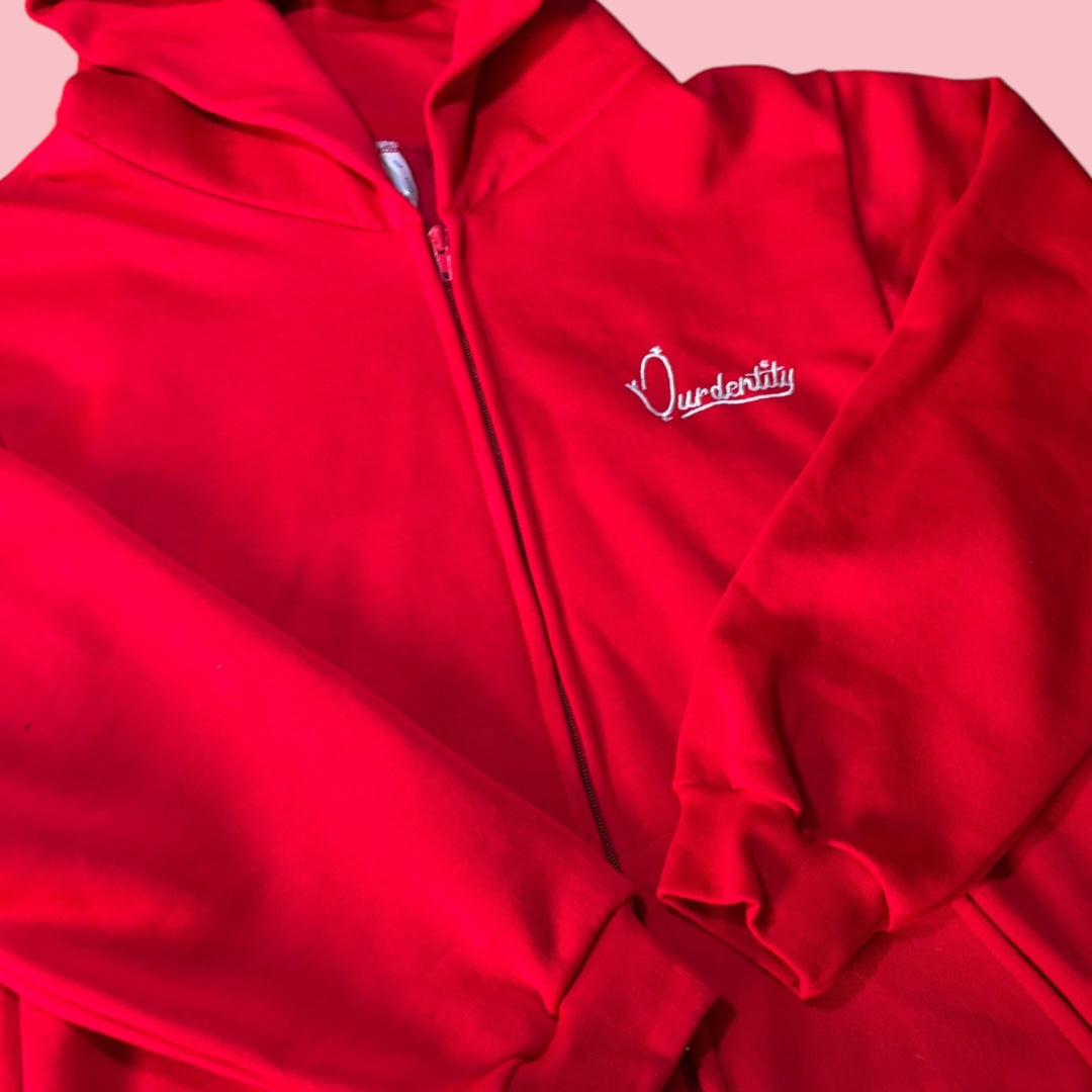 Red Full Zip Hoodie