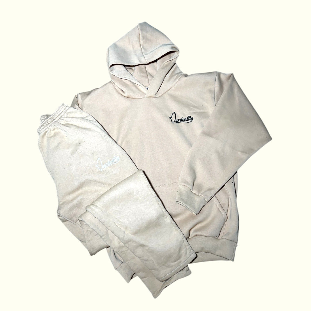 Caramel Overhead Tracksuit with Open Ankle Bottoms