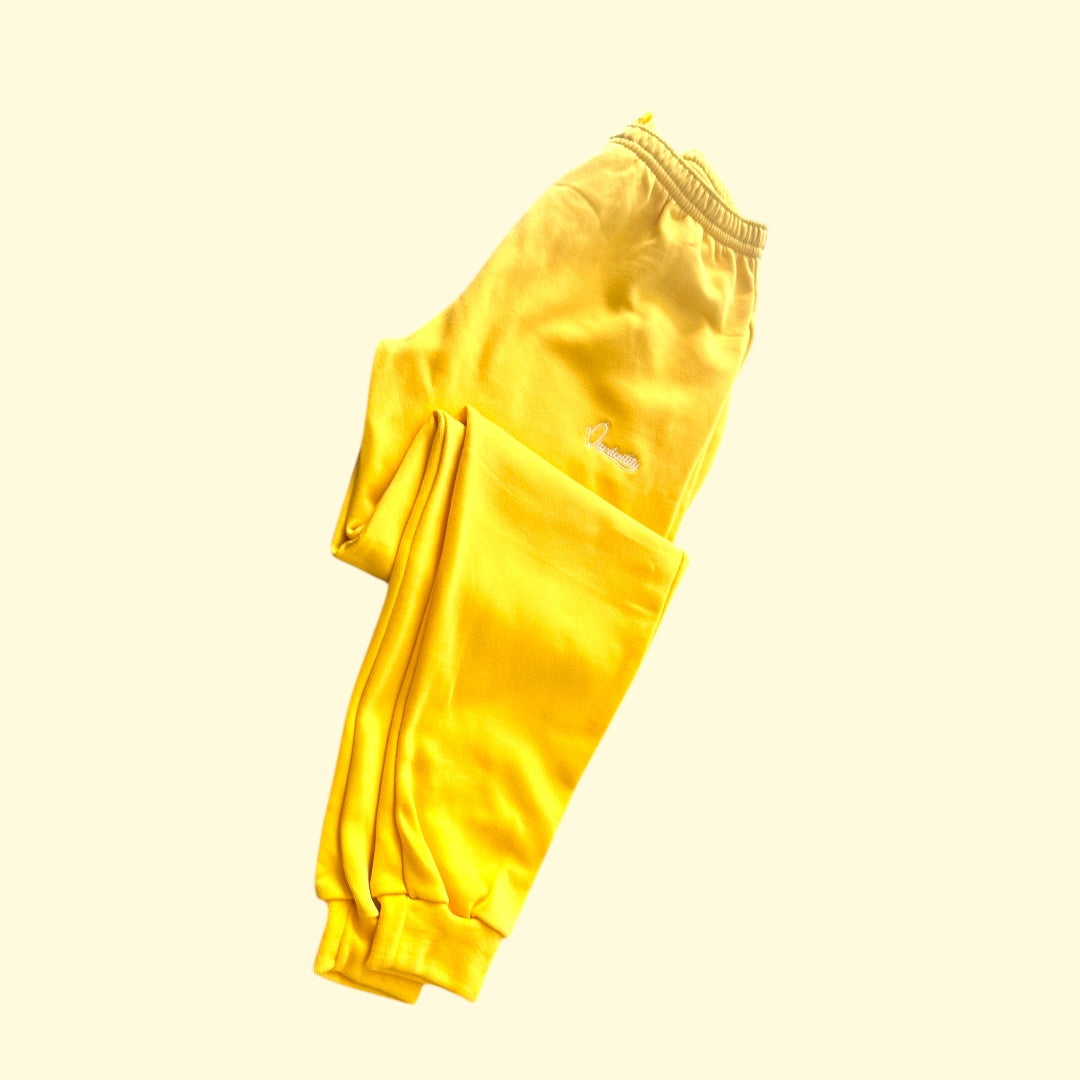 Yellow Full Zip Cuff Bottom Tracksuit