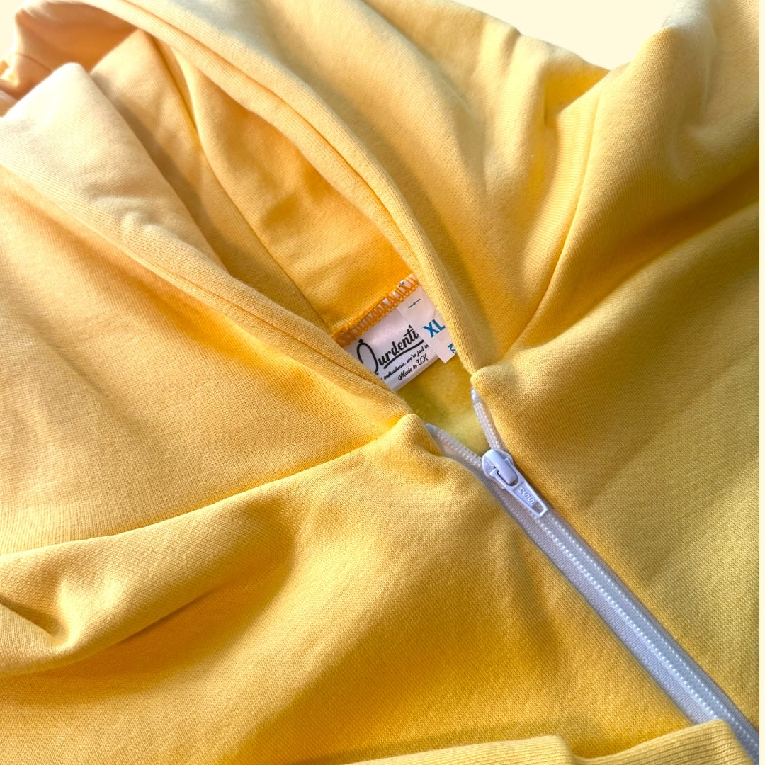 Yellow Full Zip Hoodie