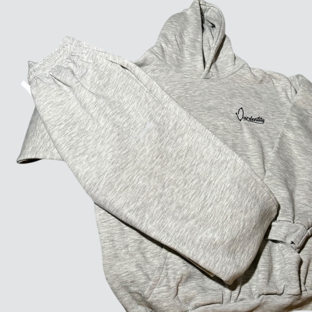 Silver Grey Overhead Cuff Bottom Tracksuit