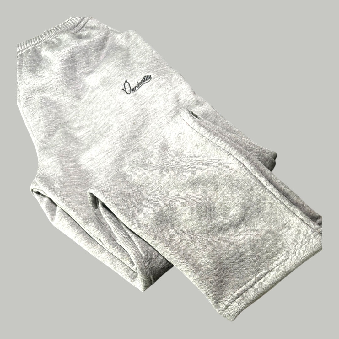 Silver Grey Open Ankle Tracksuit Bottoms