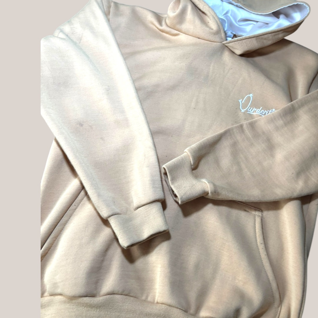 Satin Lined Caramel Overhead Hoodie