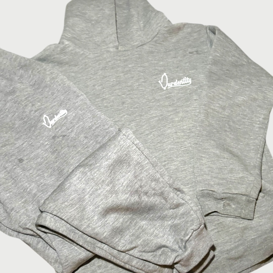 Smoke Grey Overhead Cuff Bottom Tracksuit