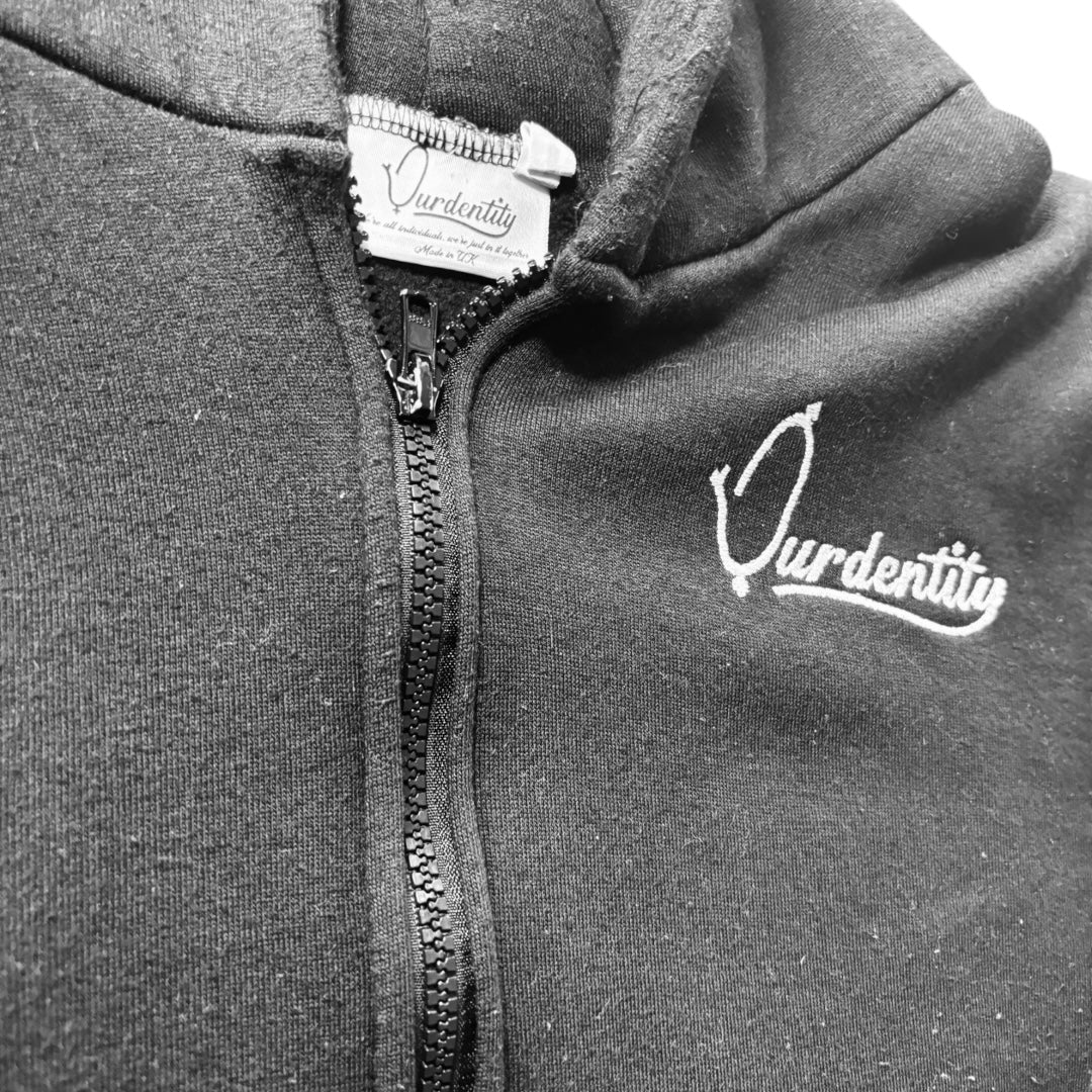 Black Full Zip Cuff Bottom Tracksuit