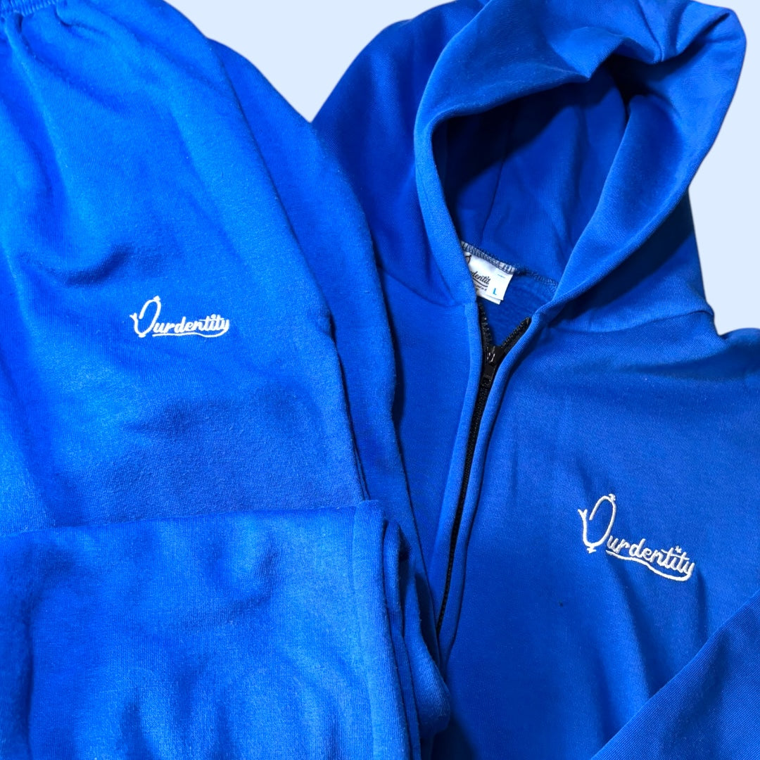 Royal Blue Full Zip Cuffed Bottom Tracksuit