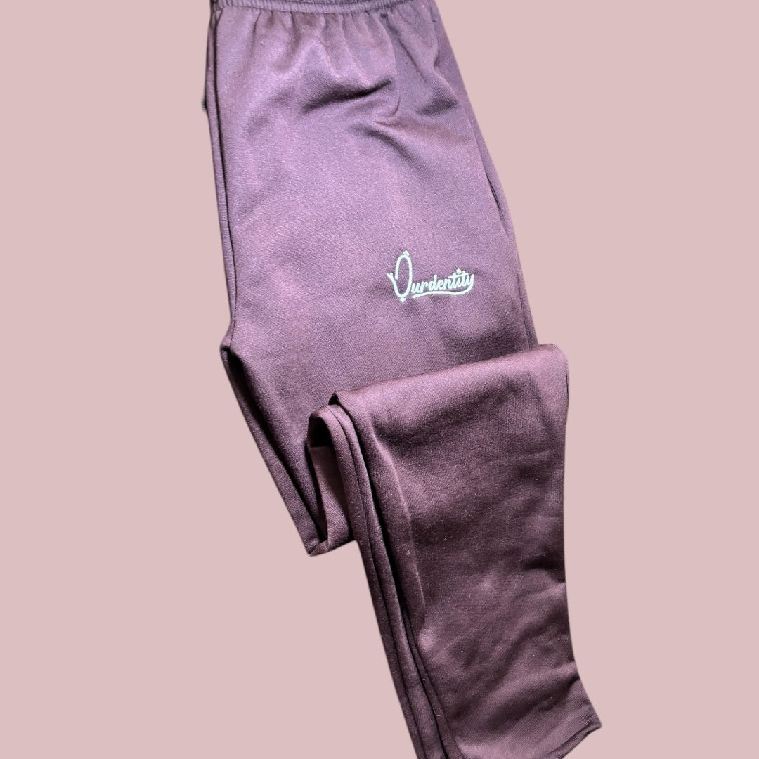 Brown Open Ankle Tracksuit Bottoms