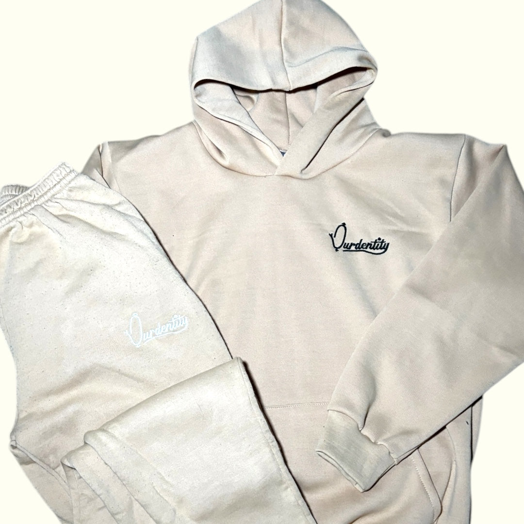 Caramel Overhead Tracksuit with Open Ankle Bottoms