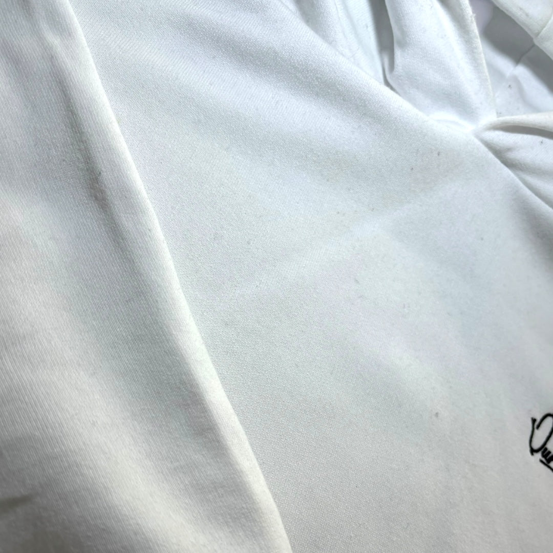 White and Black Overhead Cuff Bottom Tracksuit