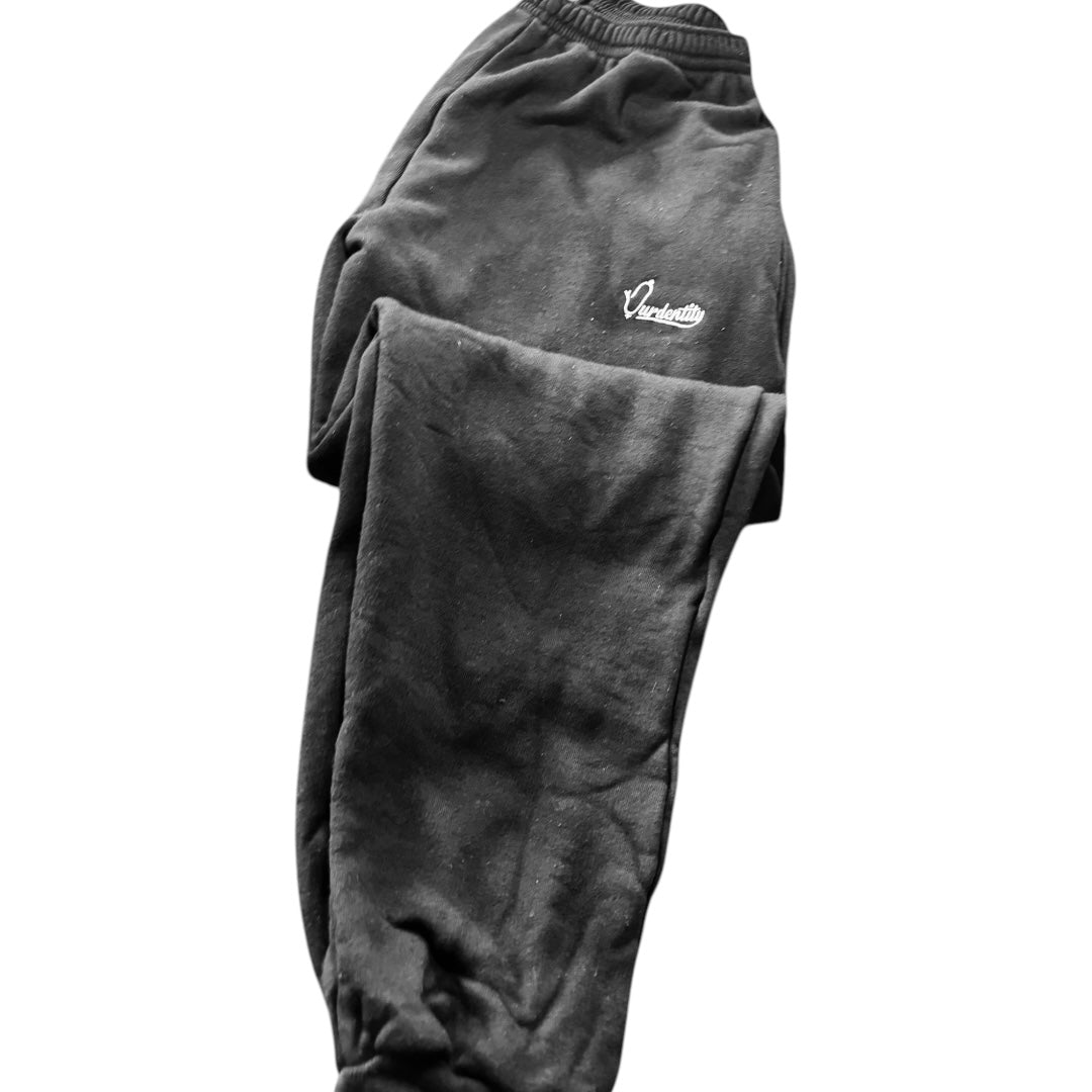 Black Cuffed Tracksuit Bottoms