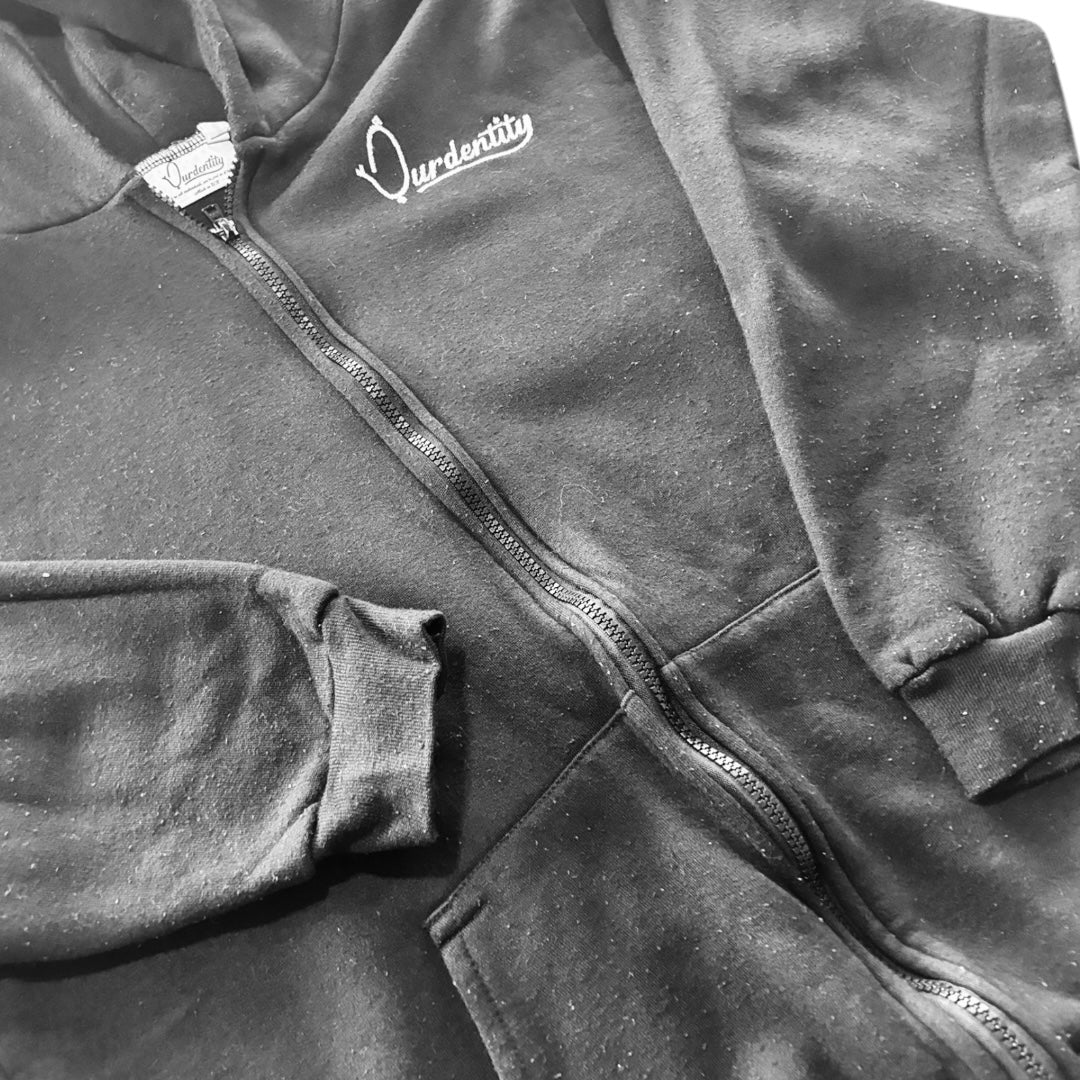 Black Full Zip Cuff Bottom Tracksuit