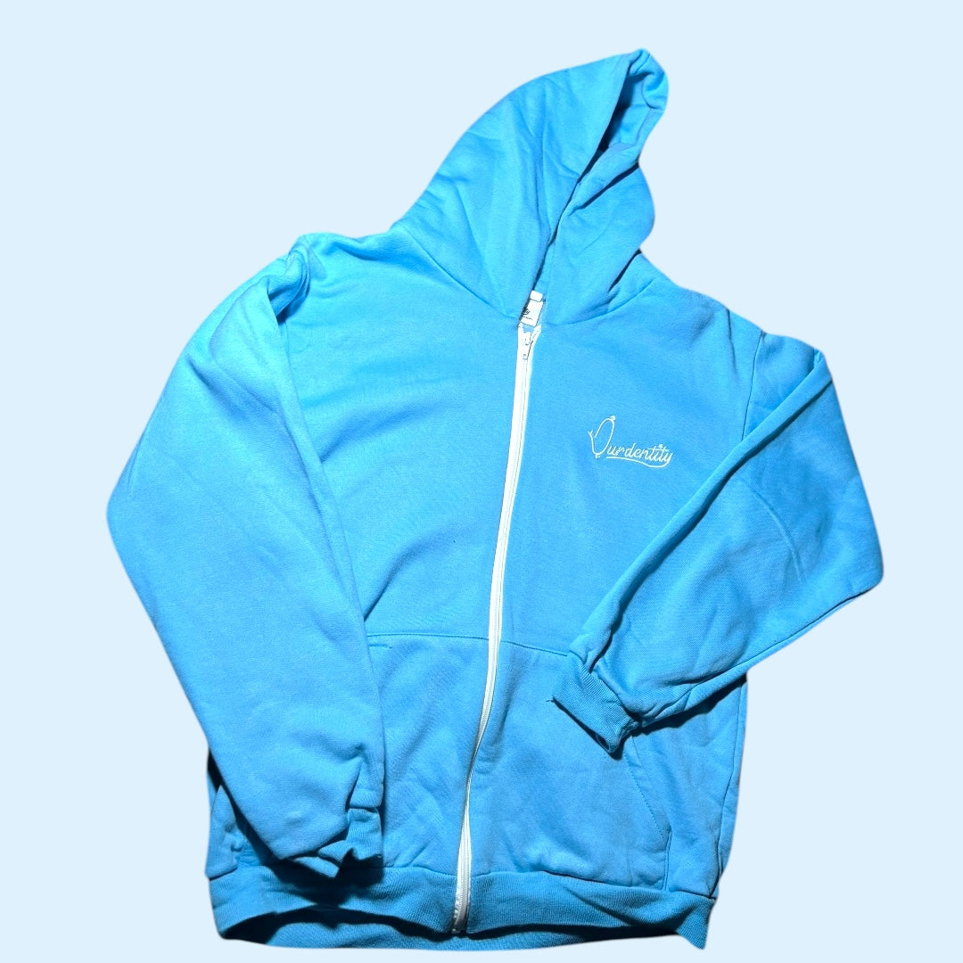 Sky Blue Full Zip Cuff Bottom Tracksuit