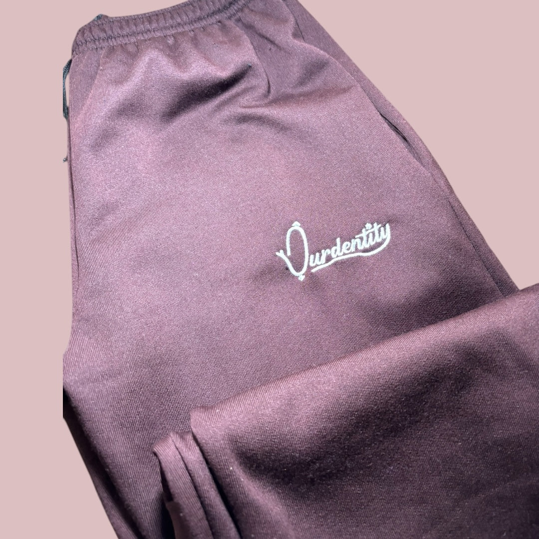 Brown Open Ankle Tracksuit Bottoms