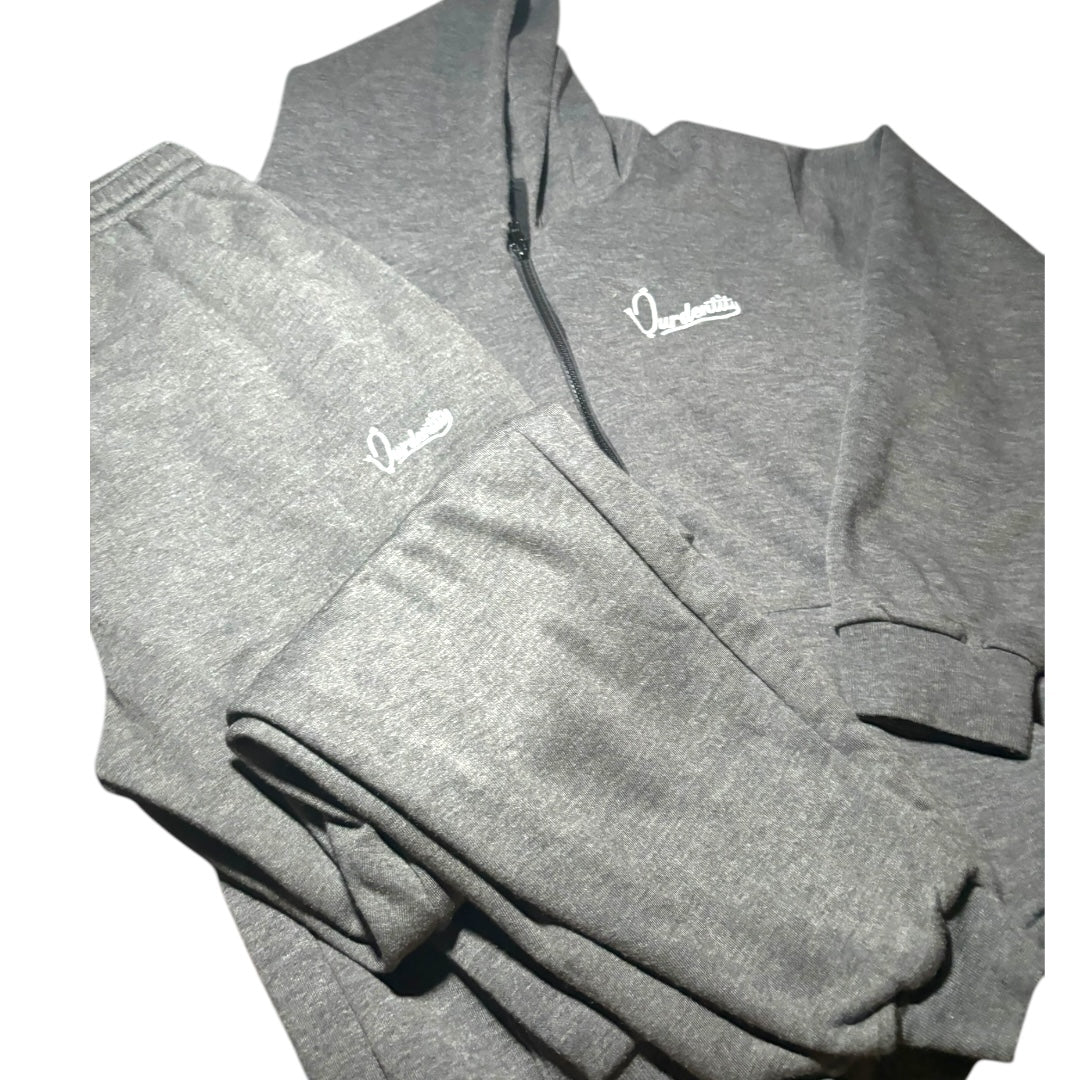 Raven Grey Zip Cuff Bottom Tracksuit