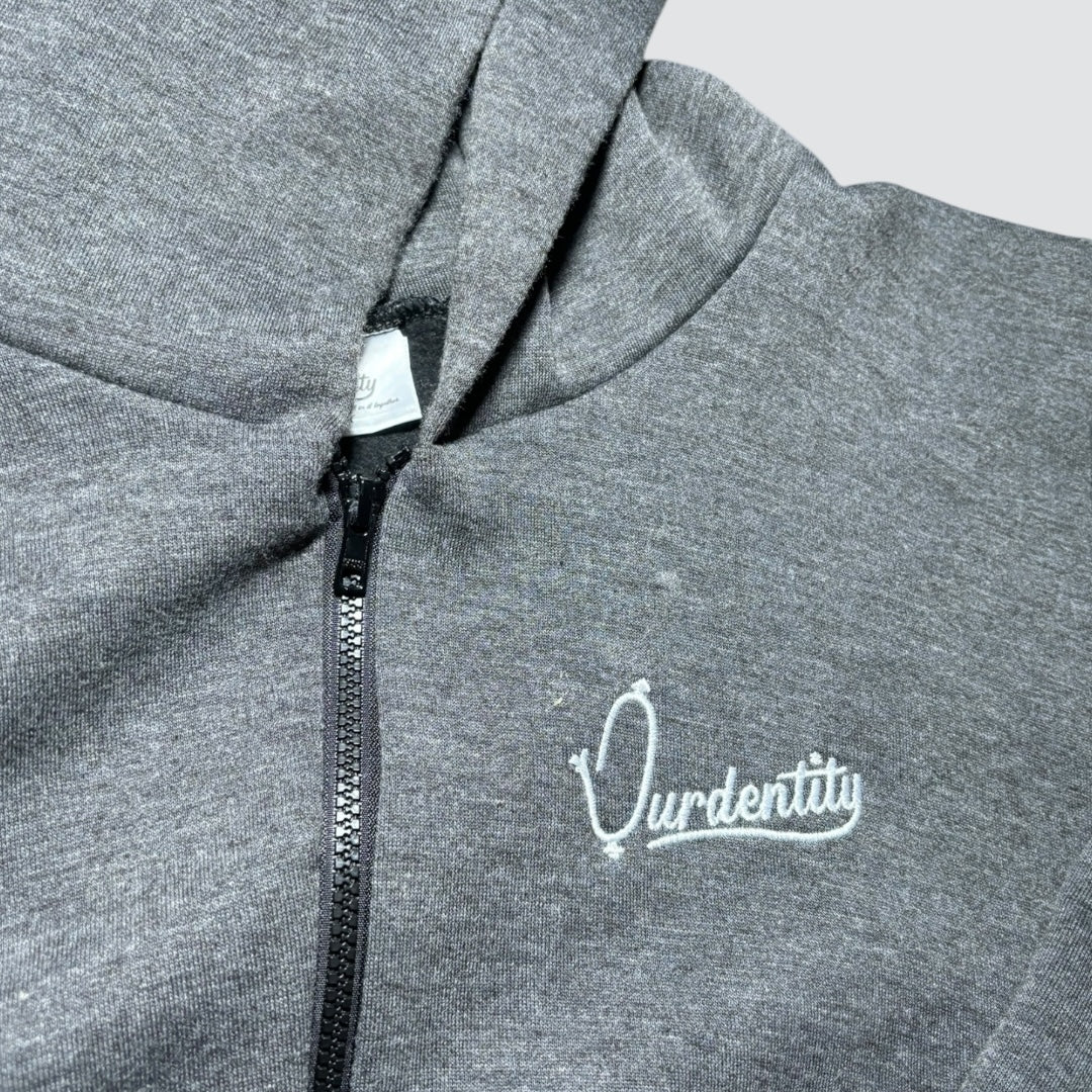 Raven Grey Full Zip Cuff Bottom Tracksuit