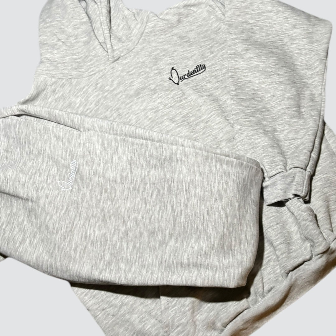Silver Grey Overhead Cuff Bottom Tracksuit